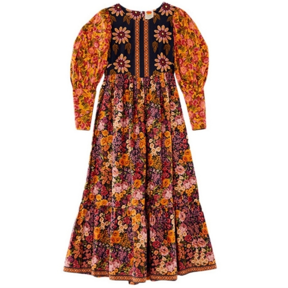 FARM Rio Flowers Garden Maxi Dress Size M NWT